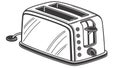 Modern Toaster Appliance, Essential Kitchen Breakfast Tool. vector design Generative AI Royalty Free Stock Photo