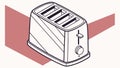Modern Toaster, Kitchen Appliance, vector design Generative AI Royalty Free Stock Photo