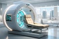 Modern tomographic scanner in a hospital on a light background. New technologies in medicine Royalty Free Stock Photo