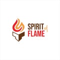 Modern Torch Flame Logo Design Template Fire Graphic Inspiration