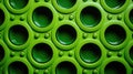 Innovative green plastic construction plate adorned with striking black circles. Ai Generated Royalty Free Stock Photo