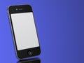 Modern Touch Phone on a blue background. Royalty Free Stock Photo
