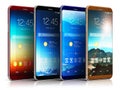 Modern touchscreen smartphones Royalty Free Stock Photo