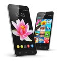 Modern touchscreen smartphones Royalty Free Stock Photo