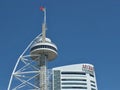 Vasco da Gama tower and Myriad Hotel in Lisbon - Portugal