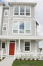 Modern Townhome Style Home House Exterior Details Royalty Free Stock Photo