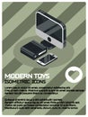 Modern toys color isometric poster