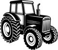 Tractor isolated on white background Royalty Free Stock Photo