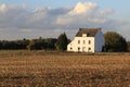 Farm house in the field, autumn landscape in Belgium Royalty Free Stock Photo