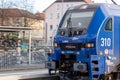 A modern train seen in Lindau, Germany