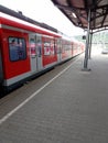 Modern train at the station, Bundesbahn, Deutschland Royalty Free Stock Photo