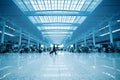 Modern train station waiting room Royalty Free Stock Photo