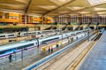 Modern trains at Zaragoza-Delicias station, Spain Royalty Free Stock Photo