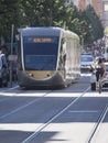 Modern tram on Avenue Jean Medecin, Nice, France Royalty Free Stock Photo