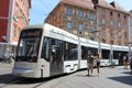 Modern tram in the center of Graz, Austria