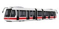 Modern Tram Isolated