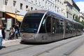 Modern tram in Nice, France Royalty Free Stock Photo