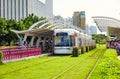 Modern tram station platform Guangzhou China Royalty Free Stock Photo