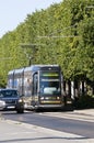 Modern tram Stockholm Royalty Free Stock Photo