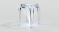 Modern Transparent Stool with Fiber Optic Effect Royalty Free Stock Photo