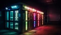 Modern transportation illuminates futuristic subway station in underground city corridor generated by AI Royalty Free Stock Photo