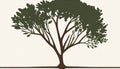 Modern Tree Icon with a Touch of Elegance, Made with Generative AI