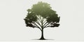 Modern Tree Icon with a Touch of Elegance, Made with Generative AI