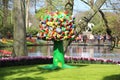 Modern Tree Sculpture At Keukenhof Gardens