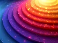 Modern trendy gradient color background light and shadow pattern with concentric 3D rings