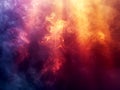 Modern trendy gradient color background of rays of light in puffs of smoke