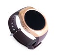 Modern trendy smart watch on white Royalty Free Stock Photo