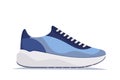 Modern trendy sneakers, side view. Fashion sneakers. Comfortable sports shoes. Vector illustration in flat style