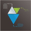 Modern triangle template with fresh colors. Logo icon.