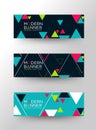 Modern triangles banner Royalty Free Stock Photo