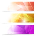 Modern triangular web banner collection Royalty Free Stock Photo