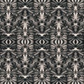 Modern Tribal Silver Ornate Seamless Pattern