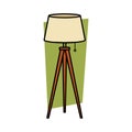 Modern Tripod Floor Lamp Minimal Interior Decor Icon Royalty Free Stock Photo