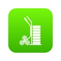 Modern trolley icon green vector Royalty Free Stock Photo