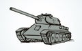 Tank. Vector drawing