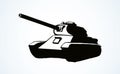 Tank. Vector drawing