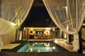 Modern tropical villa with swimming pool Royalty Free Stock Photo