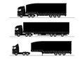 Three axes semi tractor with curtainside double deck semi trailer.