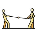 Modern tug of war icon color outline vector Royalty Free Stock Photo