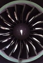 Modern turbofan fanjet airplane engine. Airbreathing jet engine Royalty Free Stock Photo