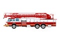 Modern turntable ladder fire engine.