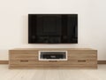 Modern TV unit in a scandinavian bedroom