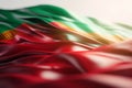 Modern Twisted Waves of Portugal\'s Flag in 3D Render