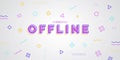 modern twitch banner with memphis design illustration Royalty Free Stock Photo