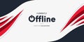 modern twitch offline banner with abstract red shapes