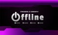 Modern twitch stream offline banner concept